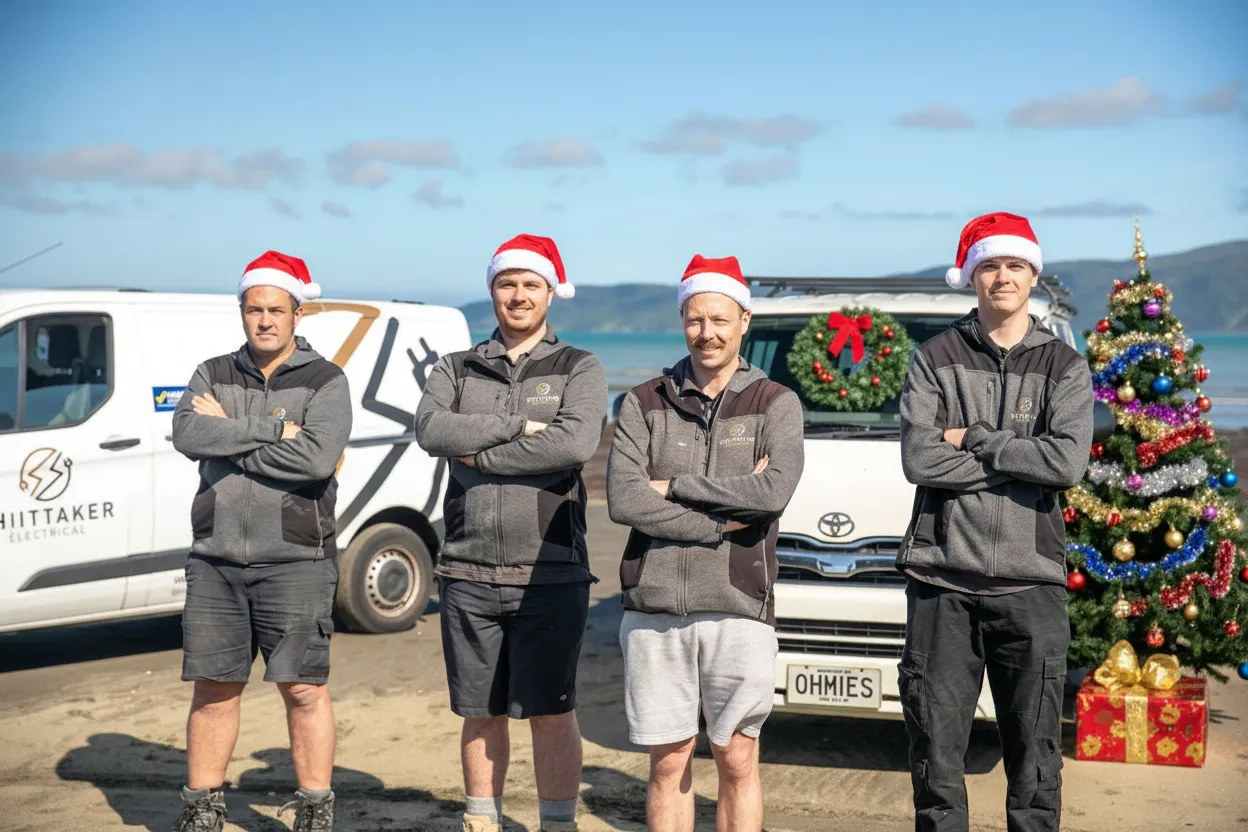 christmas-thank-you-whittaker-electrical-wellington-electrician-team-photo-2025-kapiti-coast