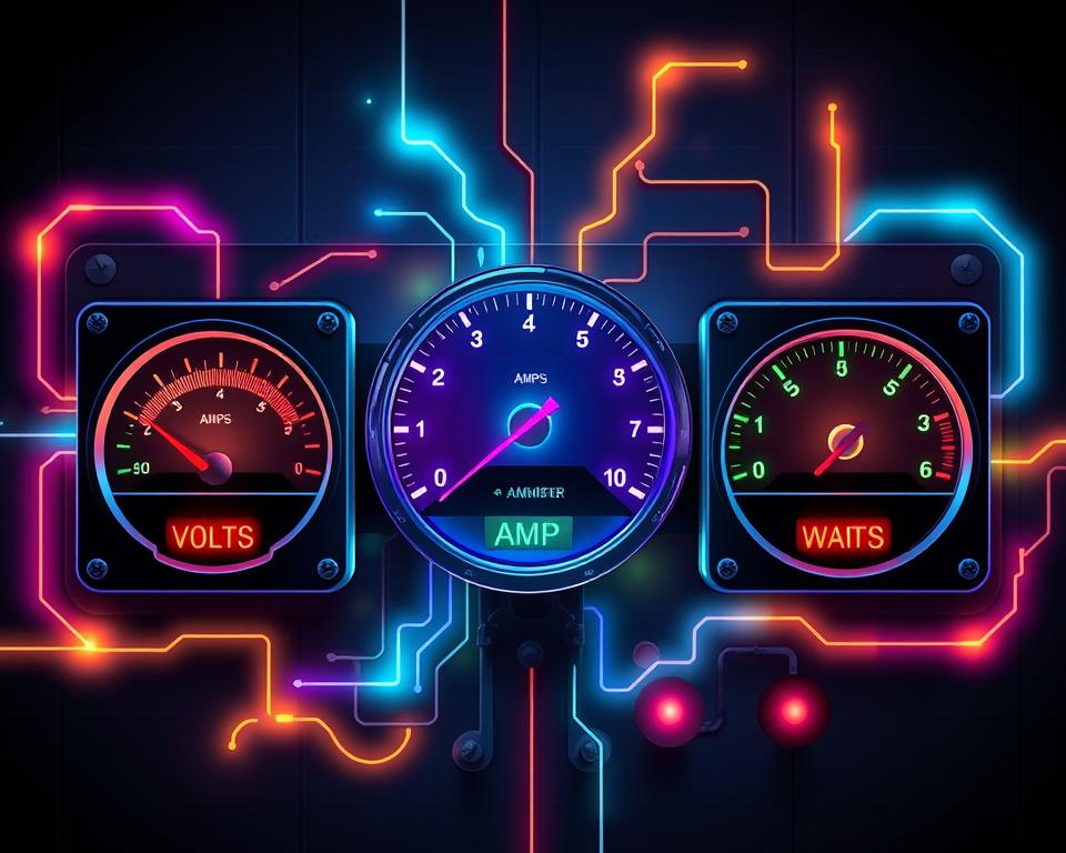 the relationship between watts, amps and volts