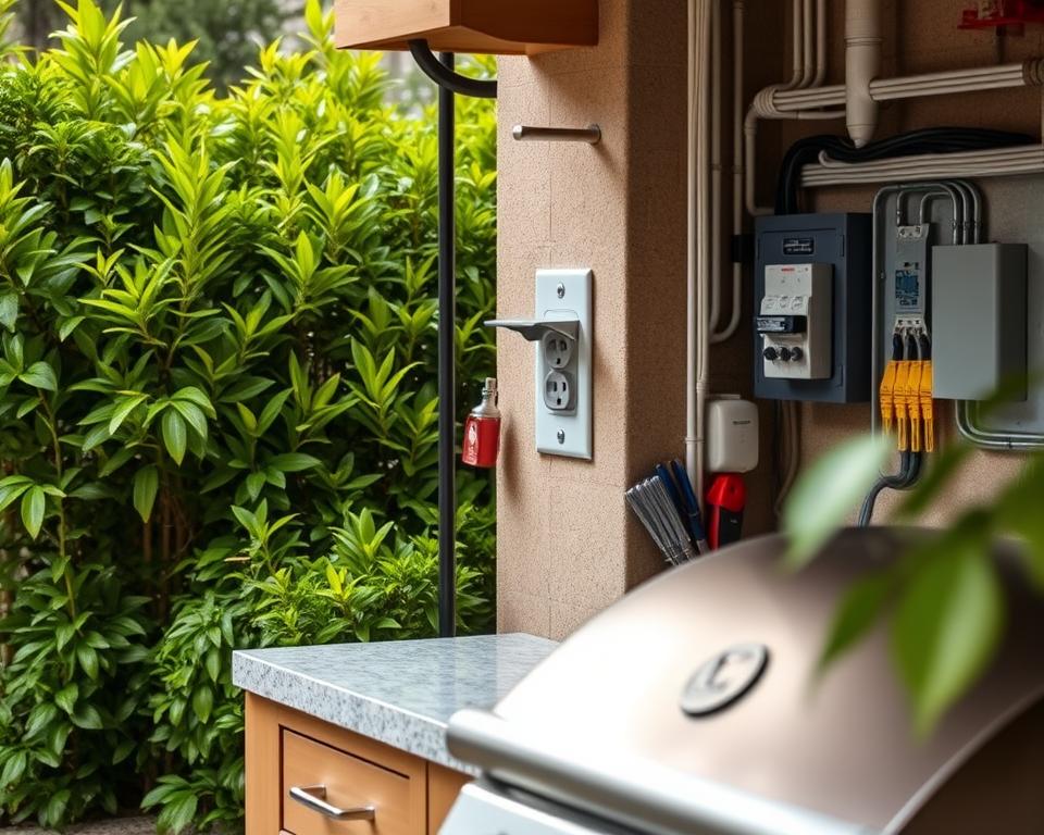electrician for outdoor kitchen and living