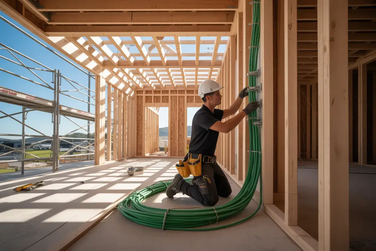 qualified-electrician-installing-power-outlets-waikanae-residential-property-kapiti-coast-electrical-work